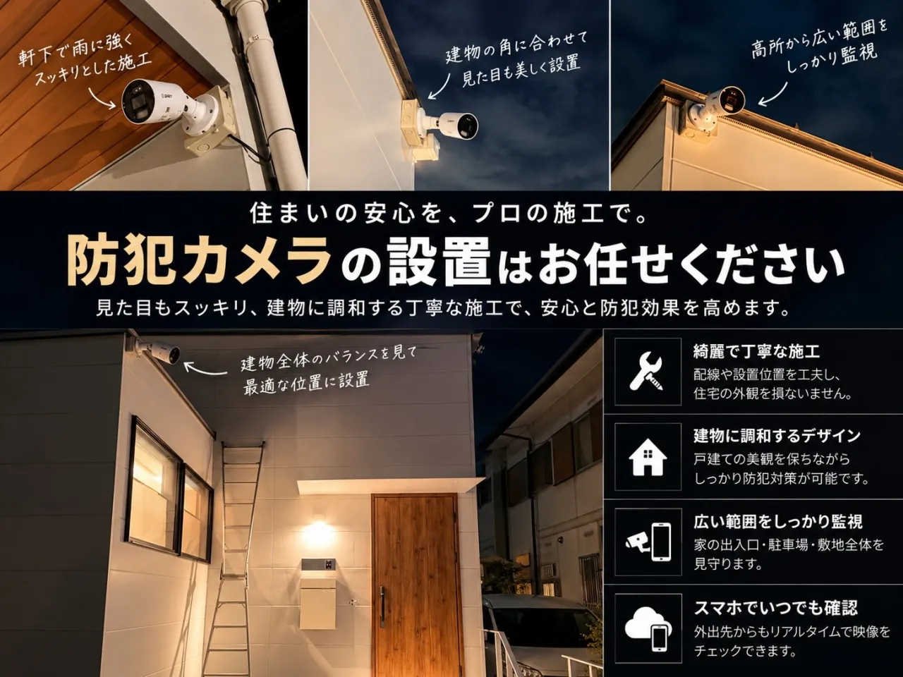📍大阪府｜戸建住宅 防犯カメラ設置工事🏠